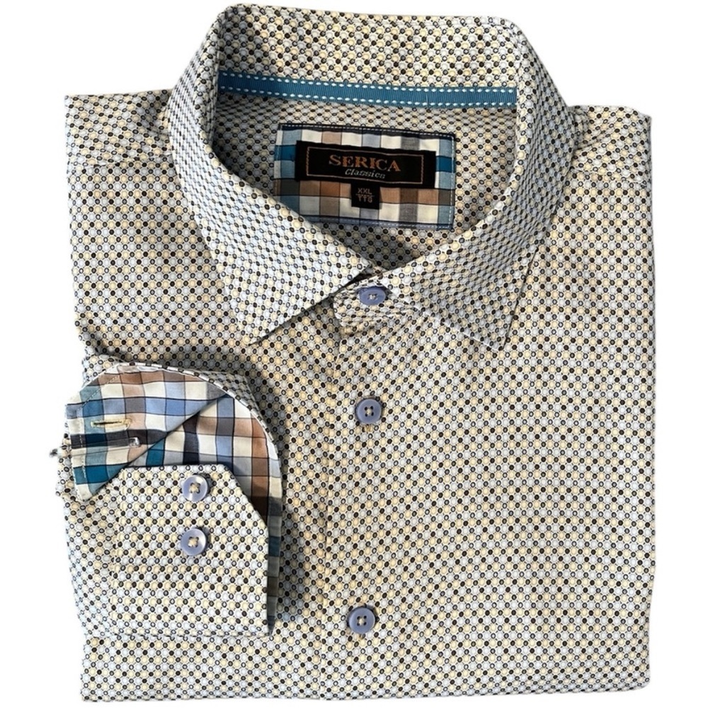 Serica Classics XXL 100% Cotton Long Sleeve Shirt Classic fit Men